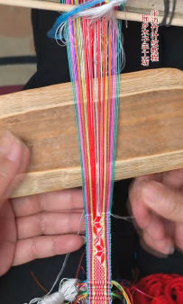 织锦教学（7）：半边竹叶纹
