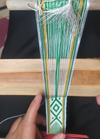 织锦教学（9）：鱼鳞纹（21针）